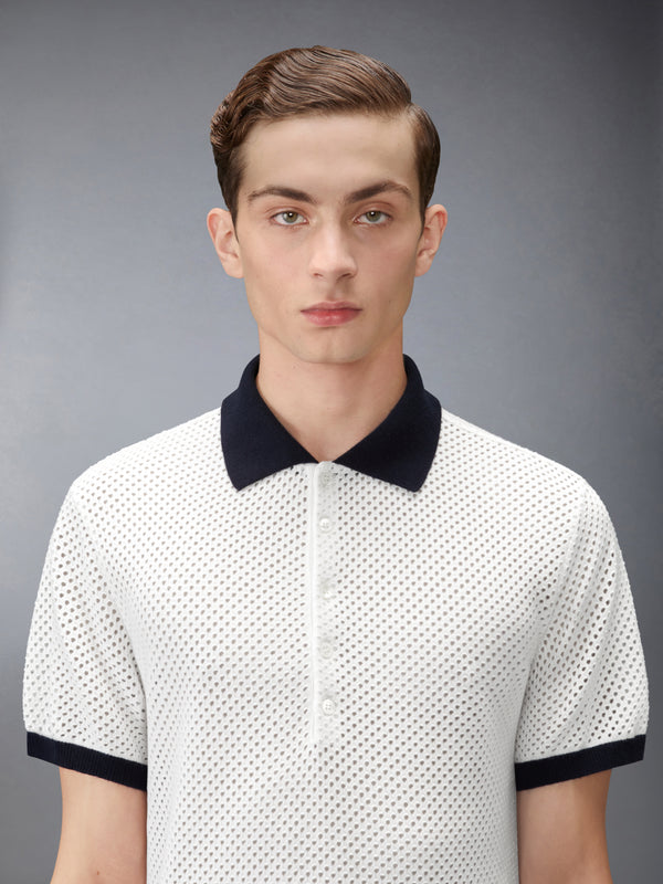MESH CASHMERE POLO - image 5