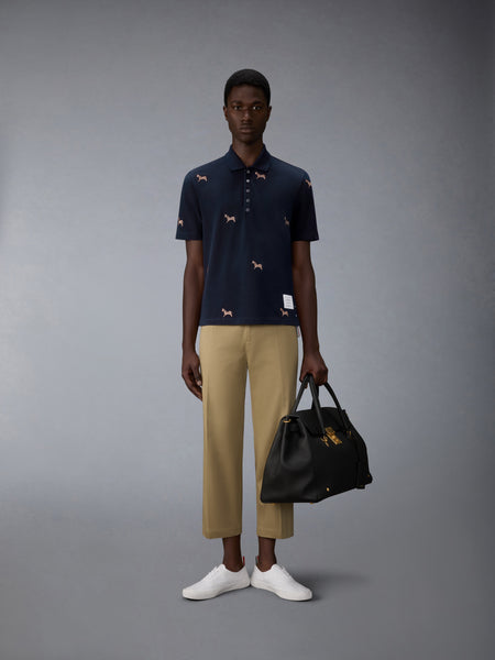 루나 뉴 이어 피케 홀스 엠브로이더리 폴로 네이비