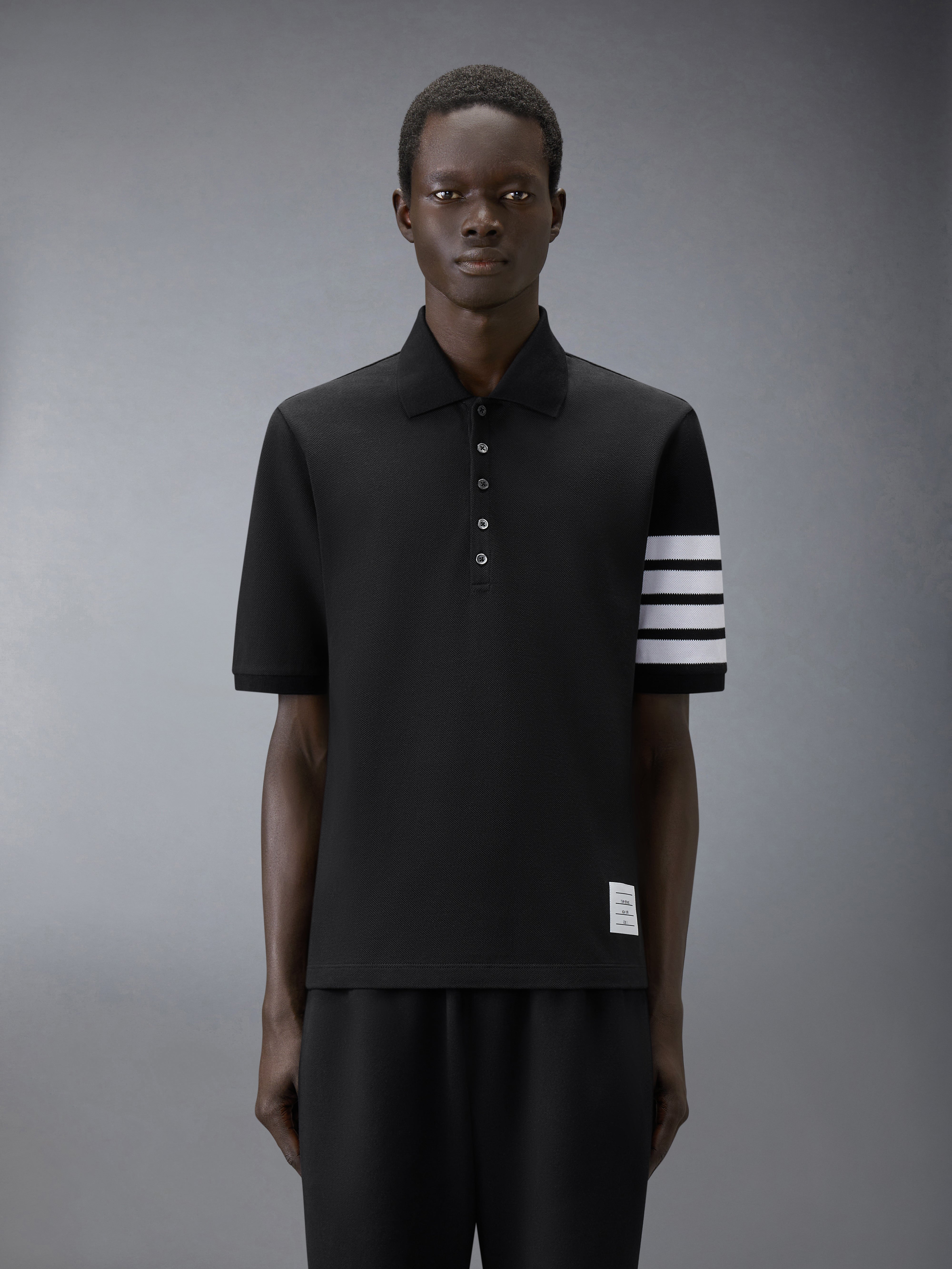 THOM BROWNE ポロシャツ クラシック ピケ ストライプ リラックス ポロシャツ | Thom Browne