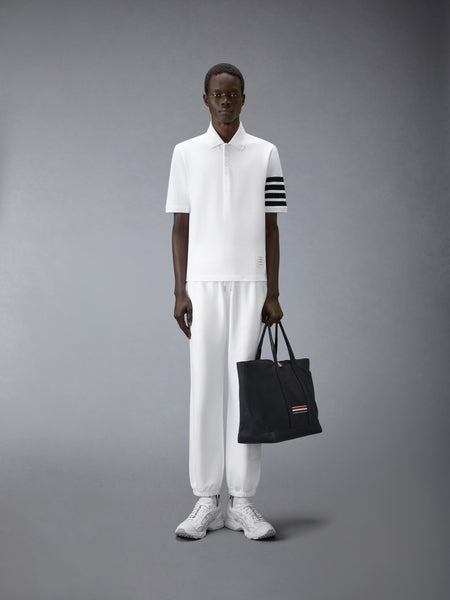 PIQUE 4-BAR POLO WHITE/BLACK