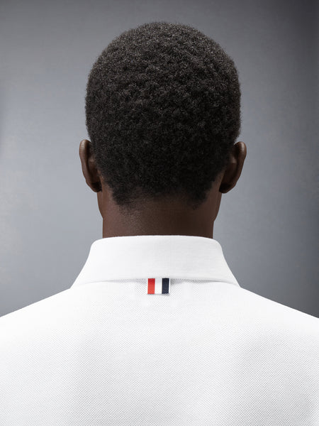 PIQUE 4-BAR POLO WHITE/BLACK