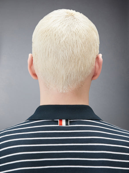 JERSEY 4-BAR POLO NAVY/WHITE