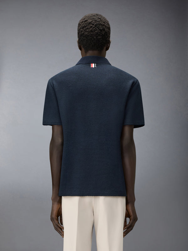 TEXTURED COTTON LINEN POLO - image 2
