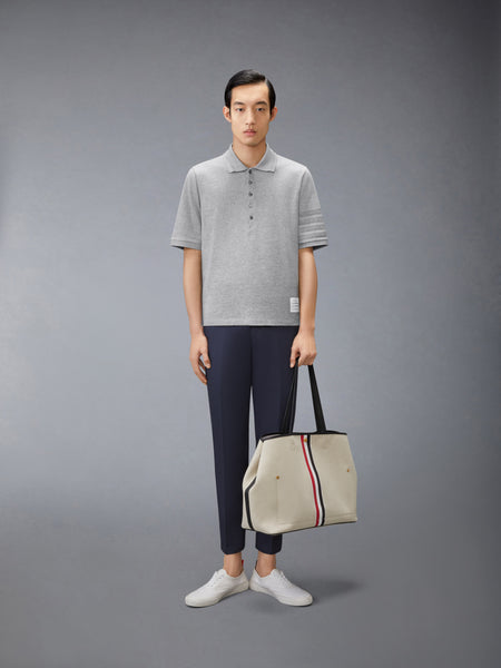 JERSEY OTTOMAN 4-BAR POLO LT GREY