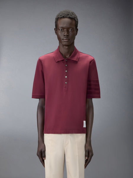 JERSEY OTTOMAN 4-BAR POLO BURGUNDY