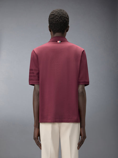 JERSEY OTTOMAN 4-BAR POLO BURGUNDY