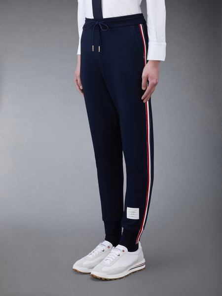 CLASSIC LOOPBACK STRIPE SWEATPANTS NAVY