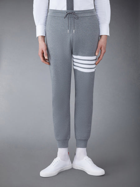 WAFFLE 4-BAR SWEATPANTS MED GREY