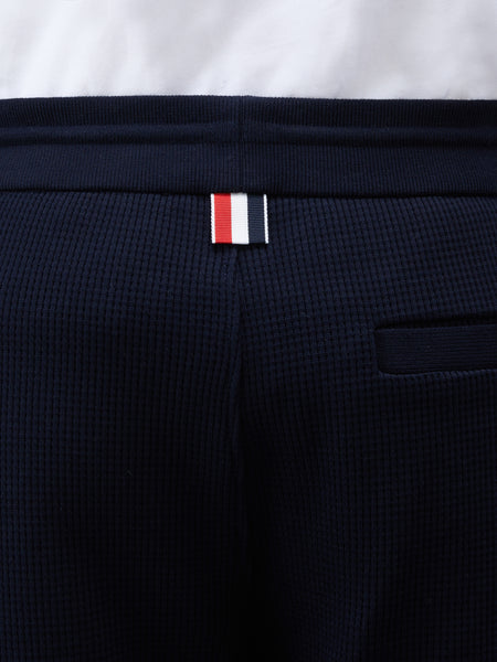 WAFFLE 4-BAR SWEATPANTS NAVY