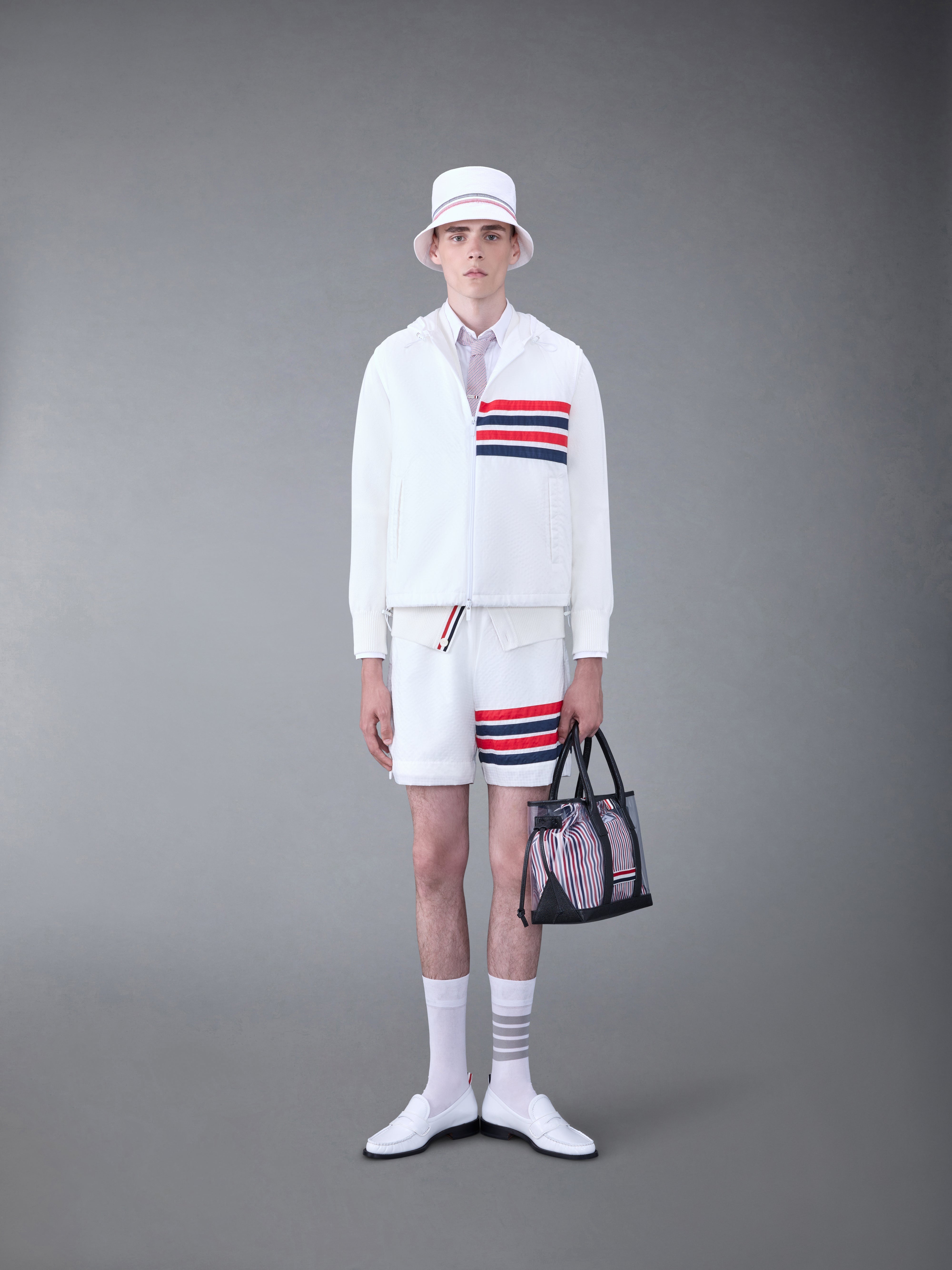 Ultralight Ripstop 4 Bar Mid Thigh Shorts | Thom Browne