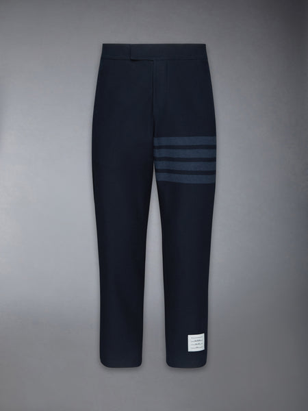 DOUBLE FACE TECH TWILL 4-BAR TROUSERS NAVY