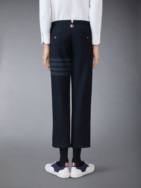 DOUBLE FACE TECH TWILL 4-BAR TROUSERS NAVY