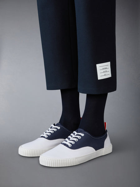 DOUBLE FACE TECH TWILL 4-BAR TROUSERS NAVY