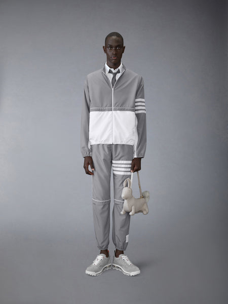 RIPSTOP 4-BAR TRACK PANTS MED GREY