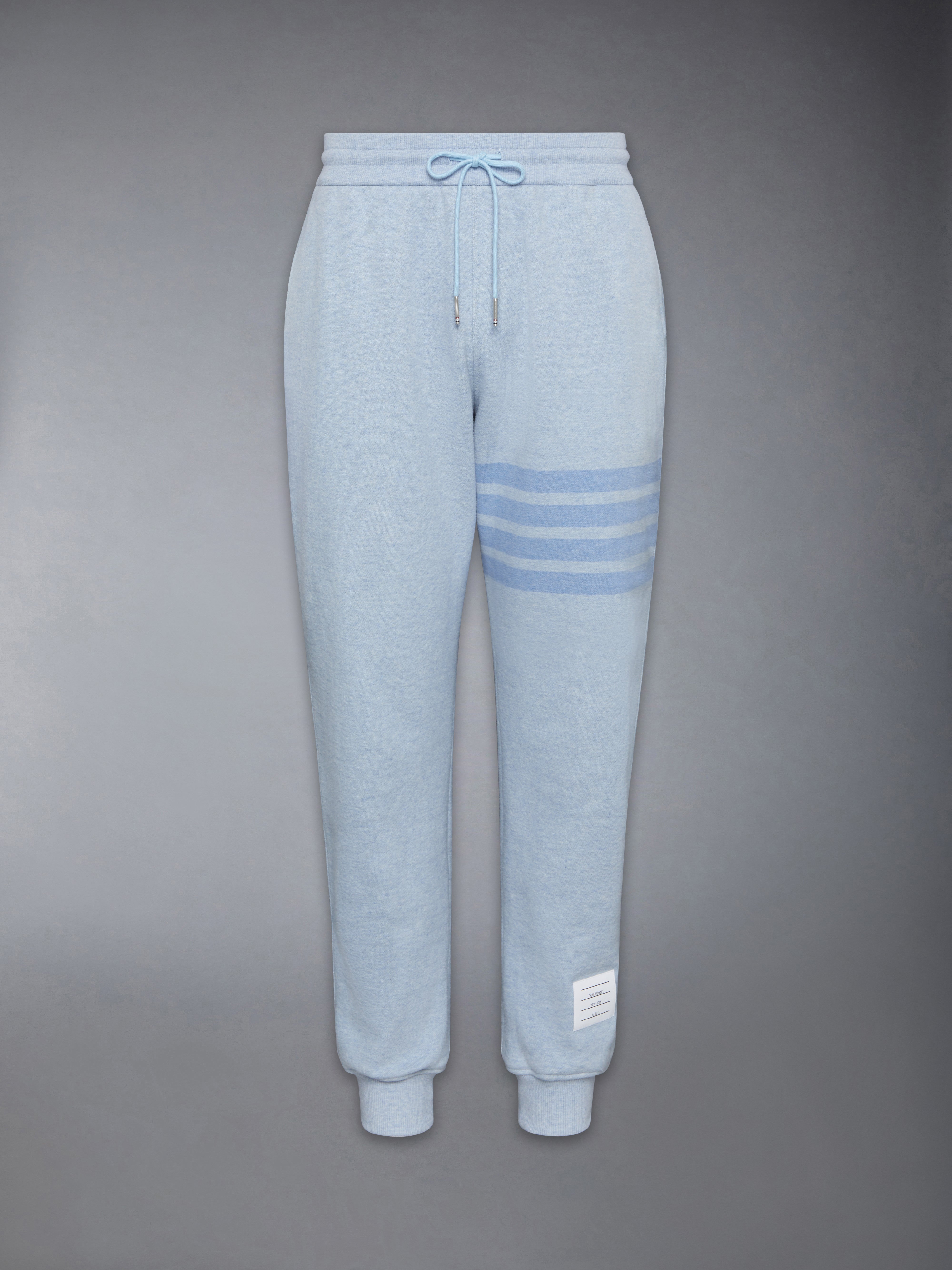 Melange Brushed Loopback 4-Bar Sweatpants | Thom Browne