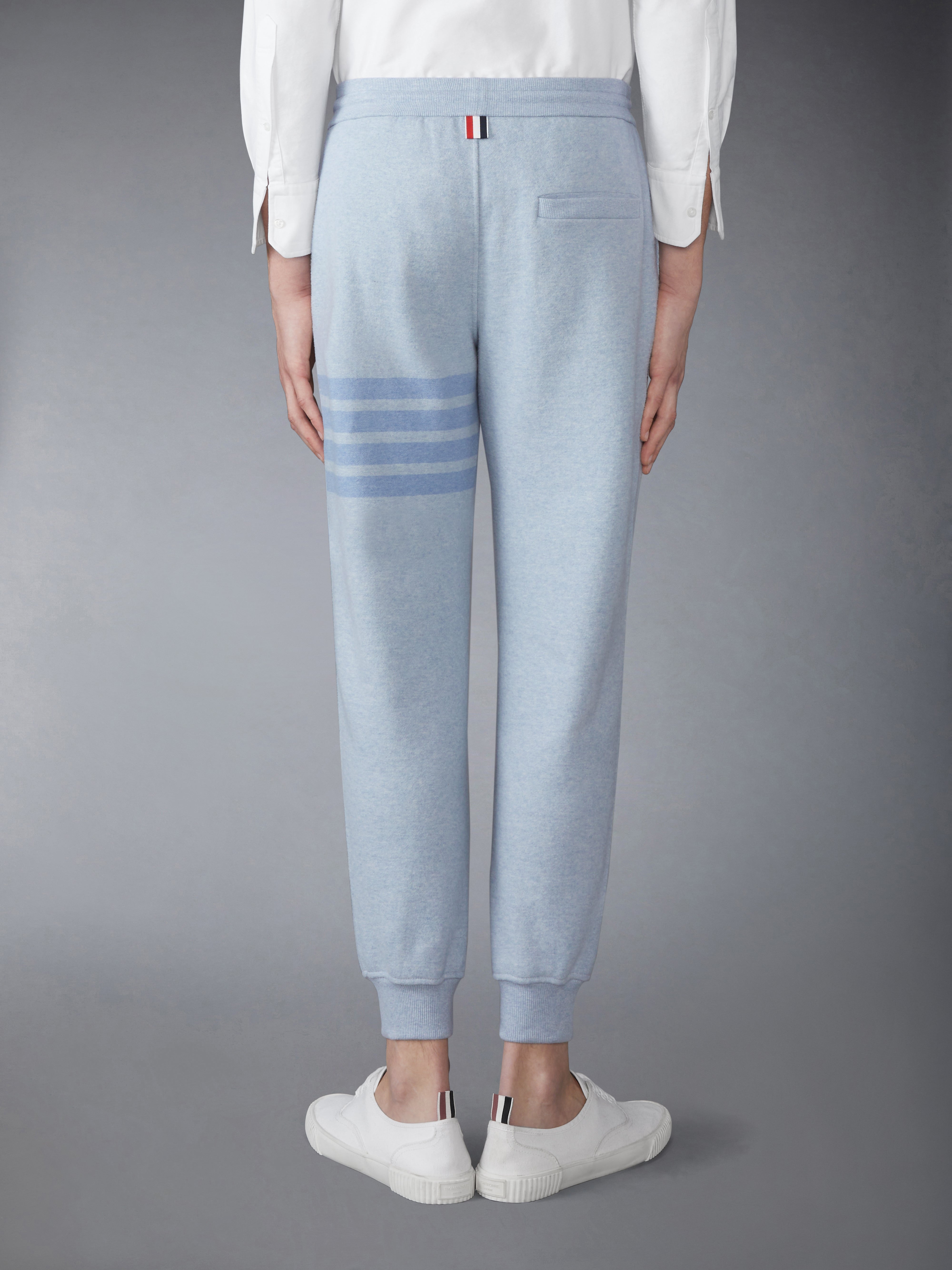 Melange Brushed Loopback 4-Bar Sweatpants | Thom Browne