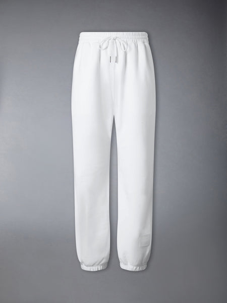 LOOPBACK JERSEY RELAXED SWEATPANTS WHITE