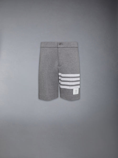DOUBLE FACE KNIT 4-BAR BERMUDA SHORTS MED GREY