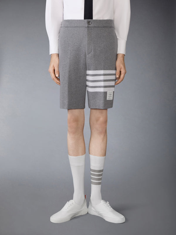 DOUBLE FACE KNIT 4-BAR BERMUDA SHORTS - image 1