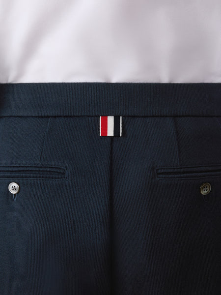 DOUBLE FACE KNIT 4-BAR BERMUDA SHORTS NAVY
