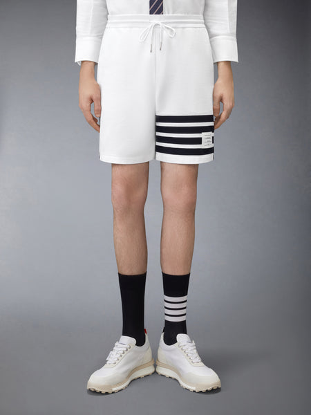 LOOPBACK 4-BAR SWEATSHORTS WHITE /NAVY