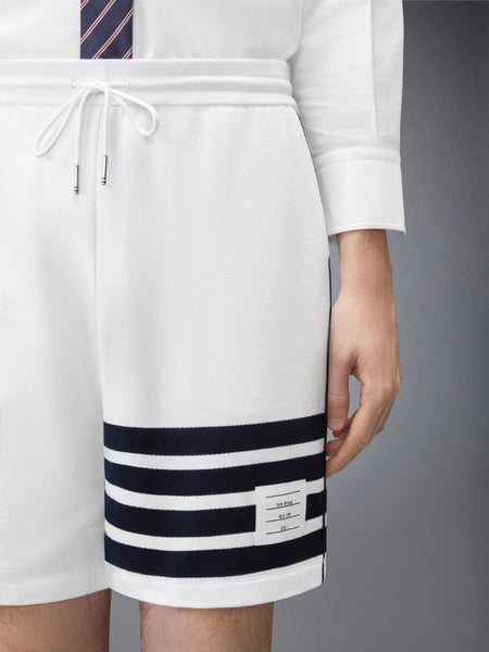 LOOPBACK 4-BAR SWEATSHORTS WHITE /NAVY