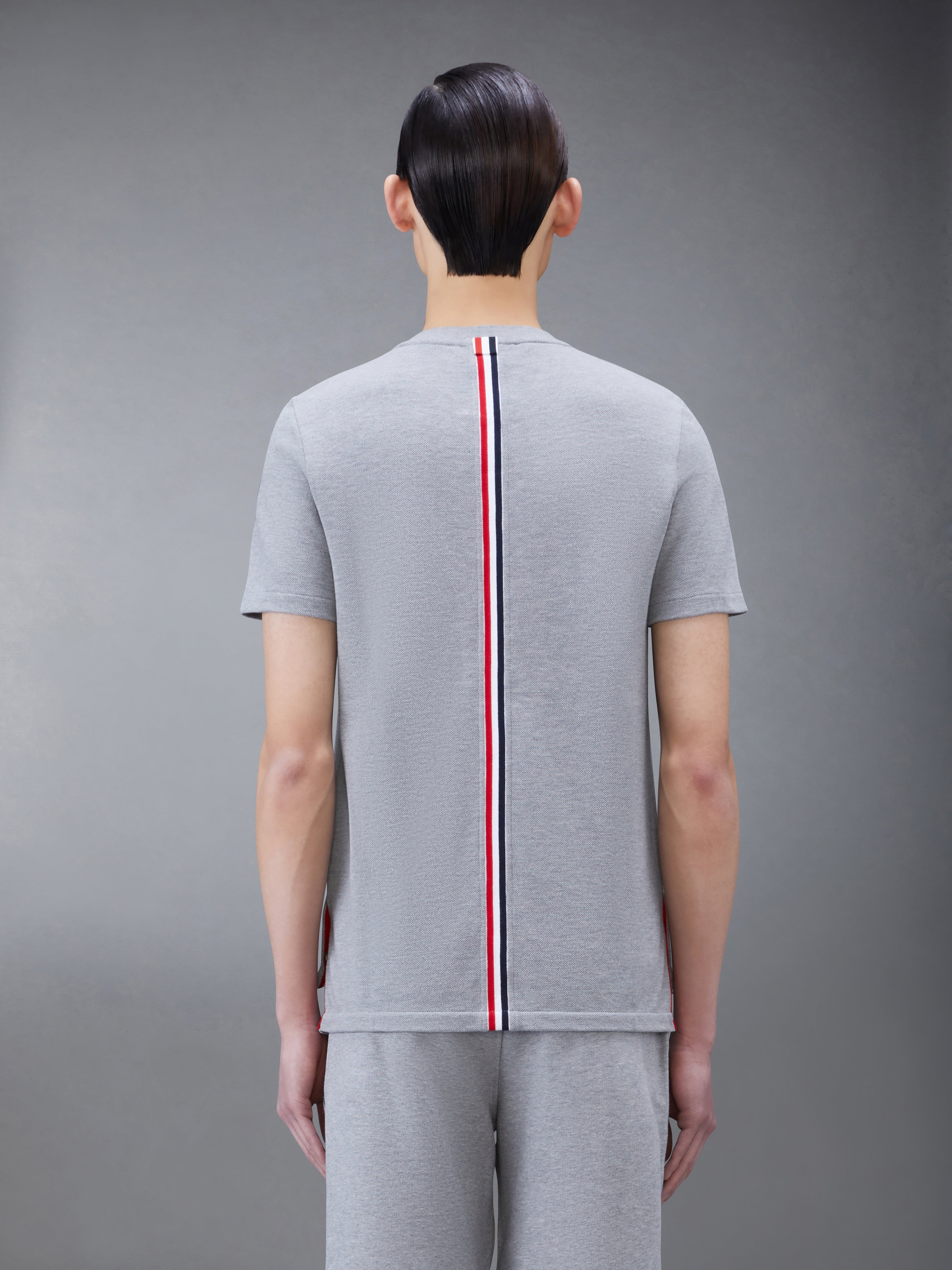 Classic Pique Stripe Tee | Thom Browne