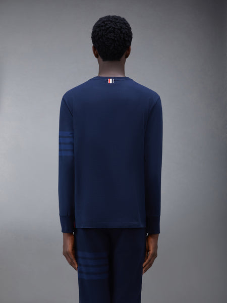 JERSEY 4-BAR RUGBY LONG SLEEVE TEE NAVY