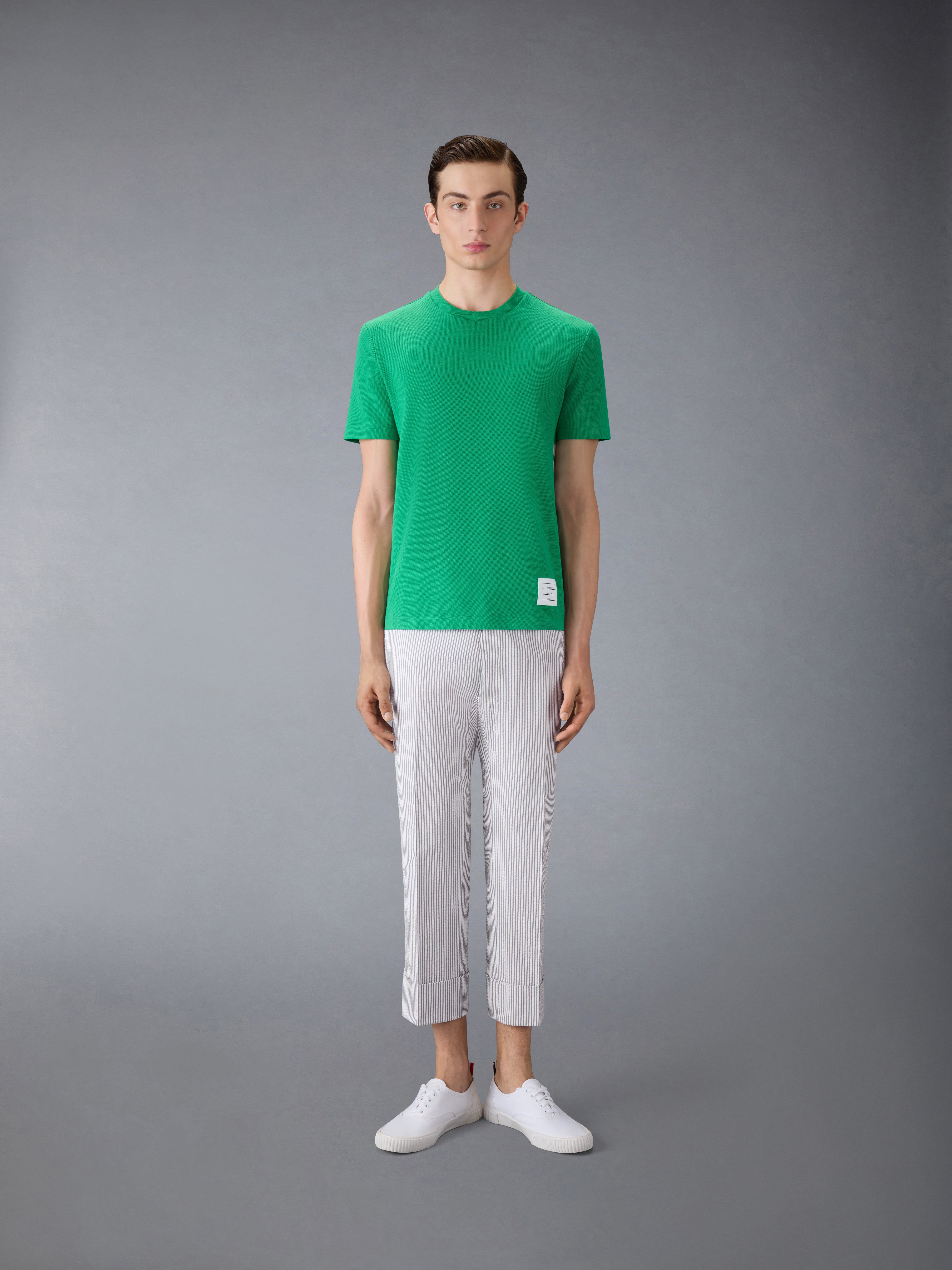 Short Sleeve Tee W/ Engineered 4 Bar Stripe In Classic Pique