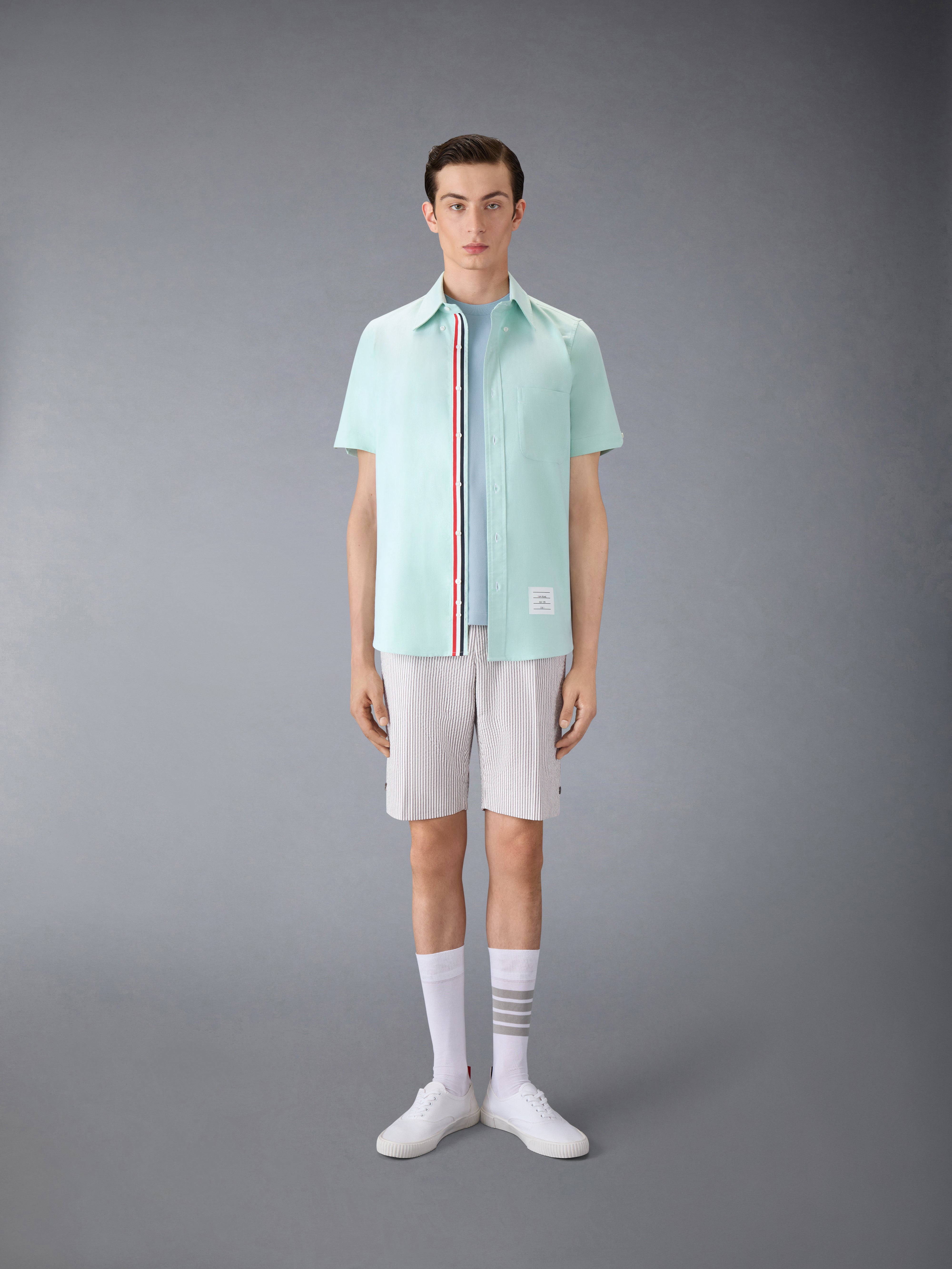 Short Sleeve Tee W/ Engineered 4 Bar Stripe In Classic Pique