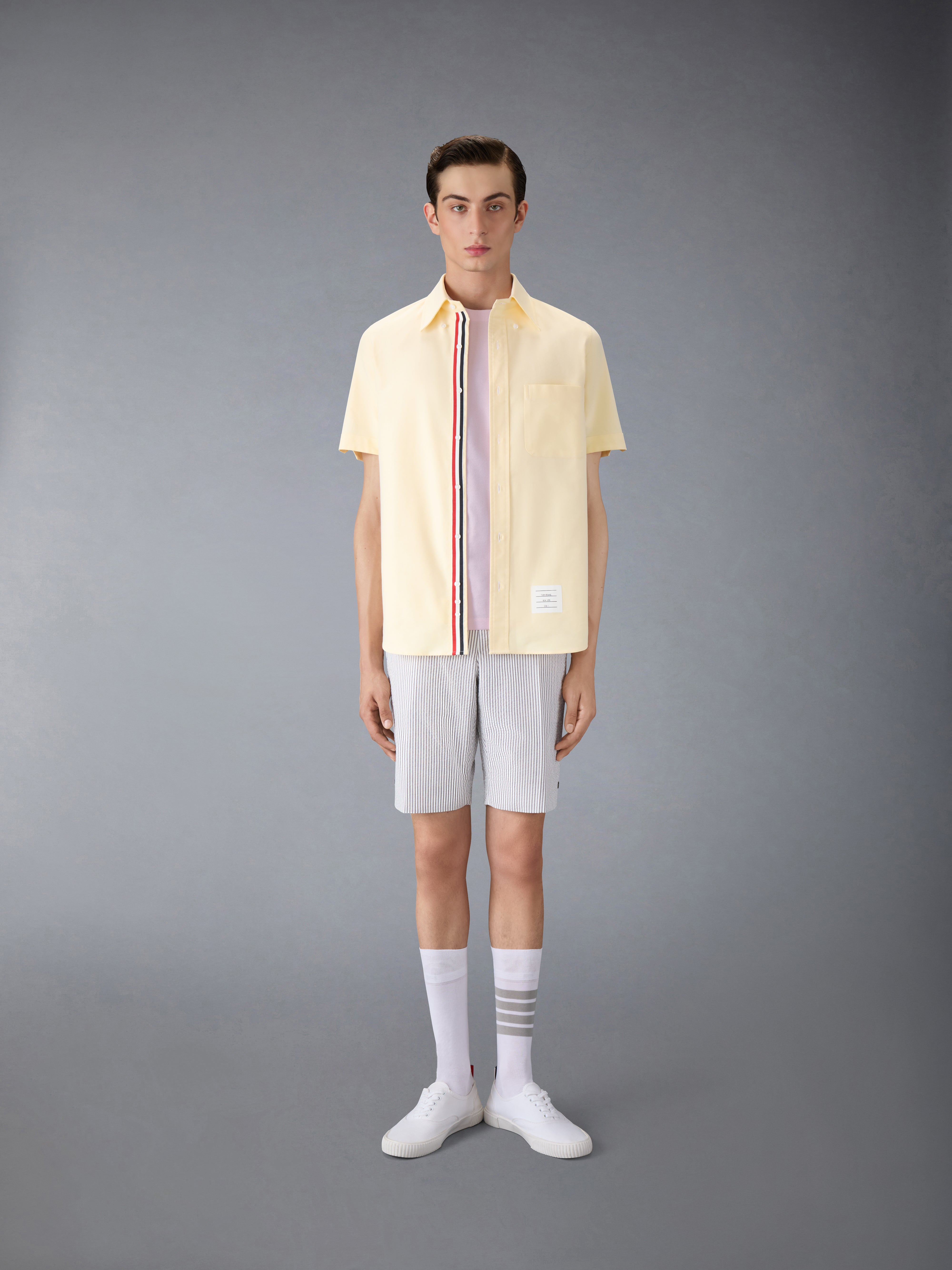 Short Sleeve Tee W/ Engineered 4 Bar Stripe In Classic Pique