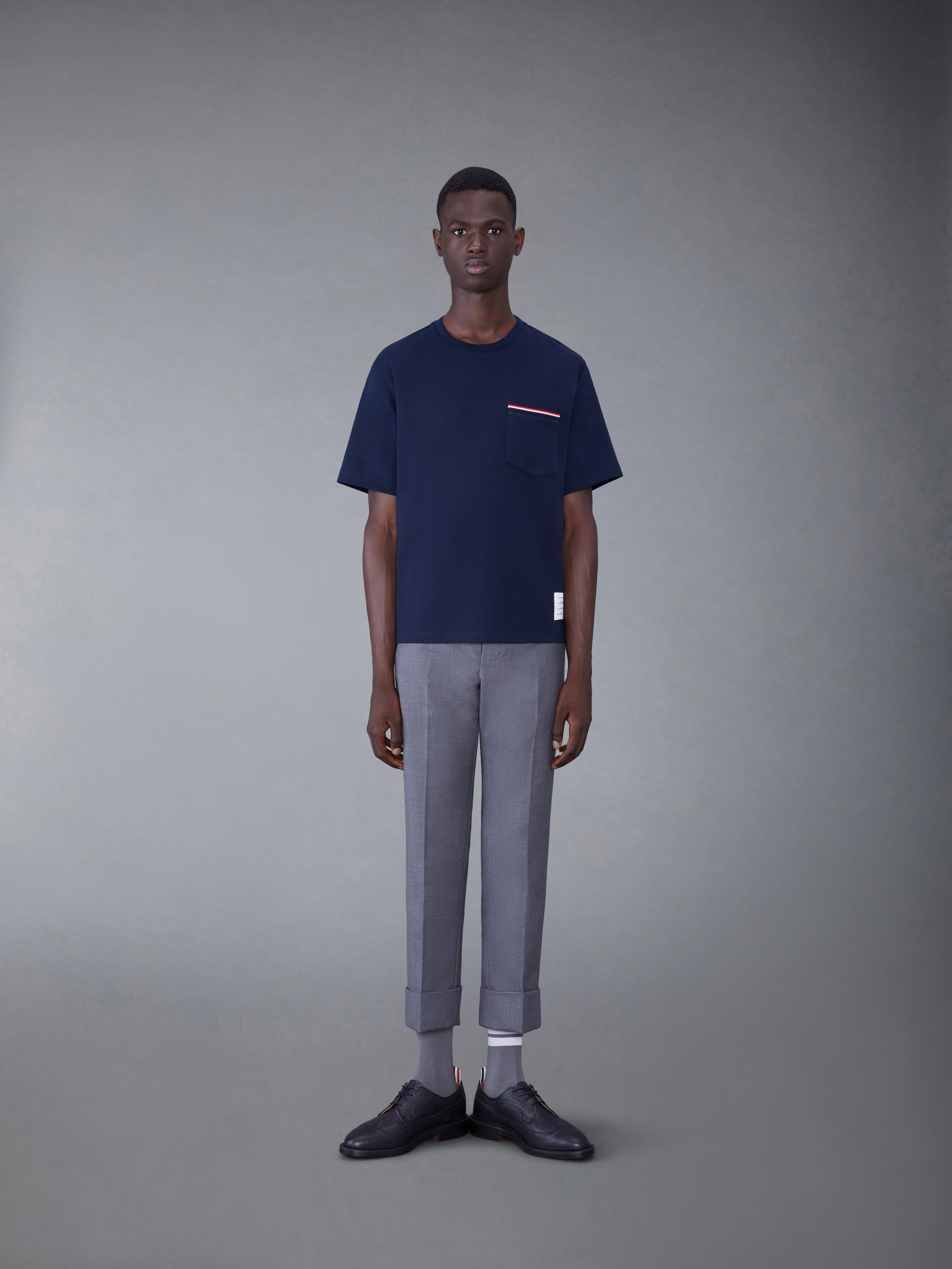 Milano Cotton Oversized Pocket Tee | Thom Browne