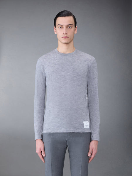 Wool Jersey 4-Bar Long Sleeve Tee LT GREY