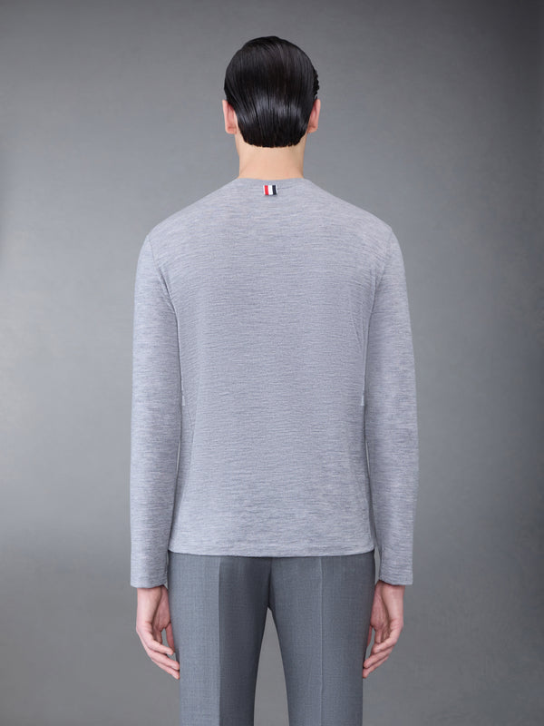 Wool Jersey 4-Bar Long Sleeve Tee - image 2