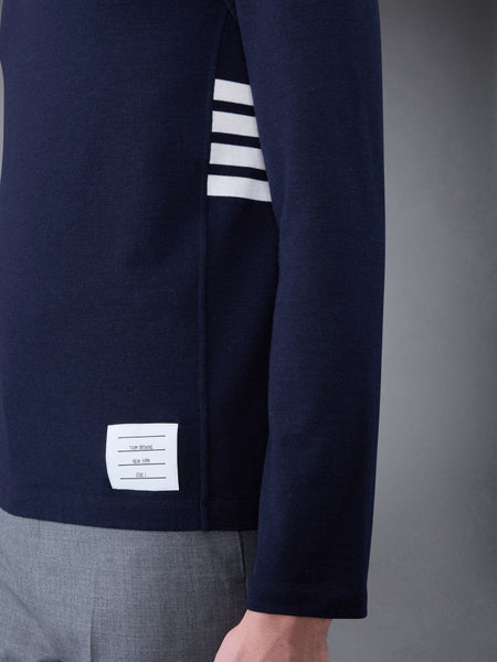 Wool Jersey 4-Bar Long Sleeve Tee NAVY