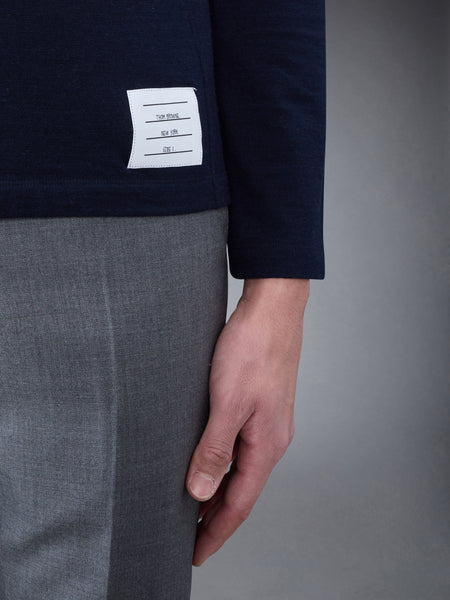 Wool Jersey 4-Bar Long Sleeve Tee NAVY