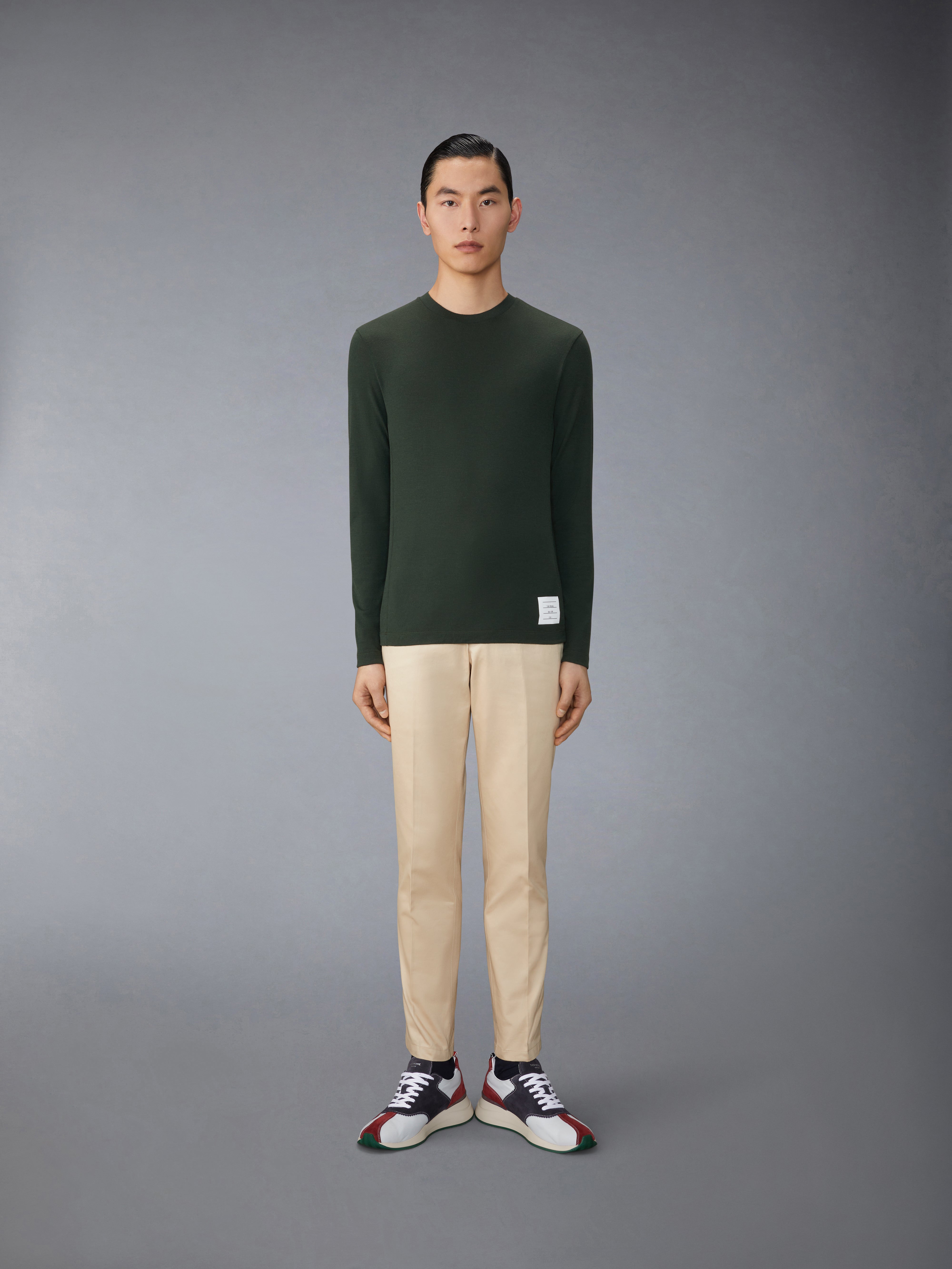 Wool Jersey 4-Bar Long Sleeve Tee | Thom Browne