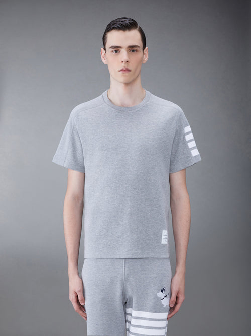 Cotton 4 Bar Short Sleeve Tee | Thom Browne