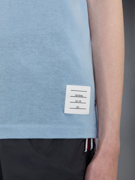 ライトウェイトコットンストライプTシャツ ブルー