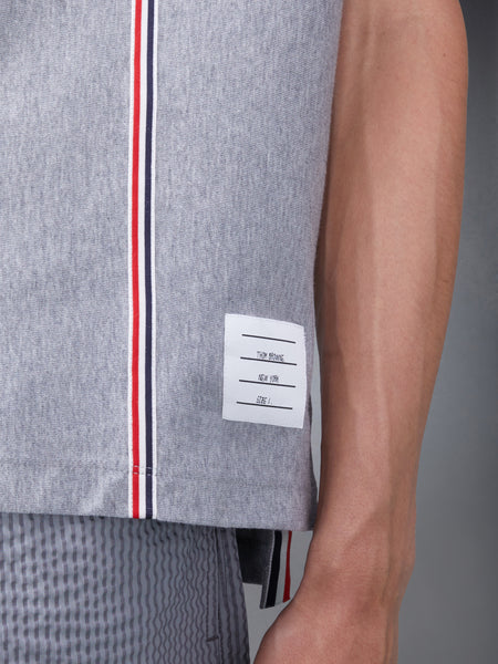 RWB STRIPE JERSEY TEE MED GREY