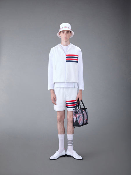 OVERSIZED RWB STRIPE LONG SLEEVE TEE WHITE