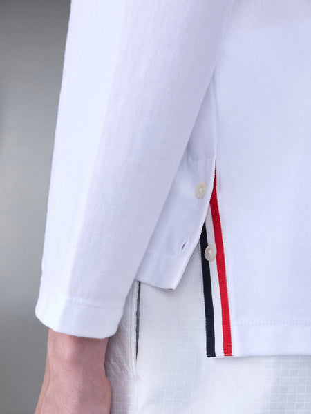 OVERSIZED RWB STRIPE LONG SLEEVE TEE WHITE