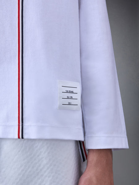 OVERSIZED RWB STRIPE LONG SLEEVE TEE WHITE