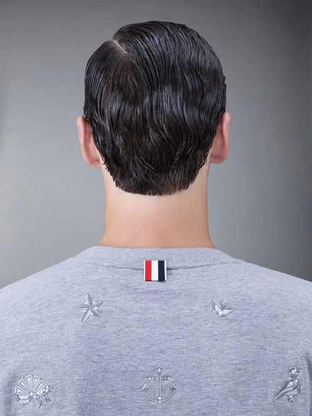 JERSEY NAUTICAL SHORT SLEEVE TEE LT GREY