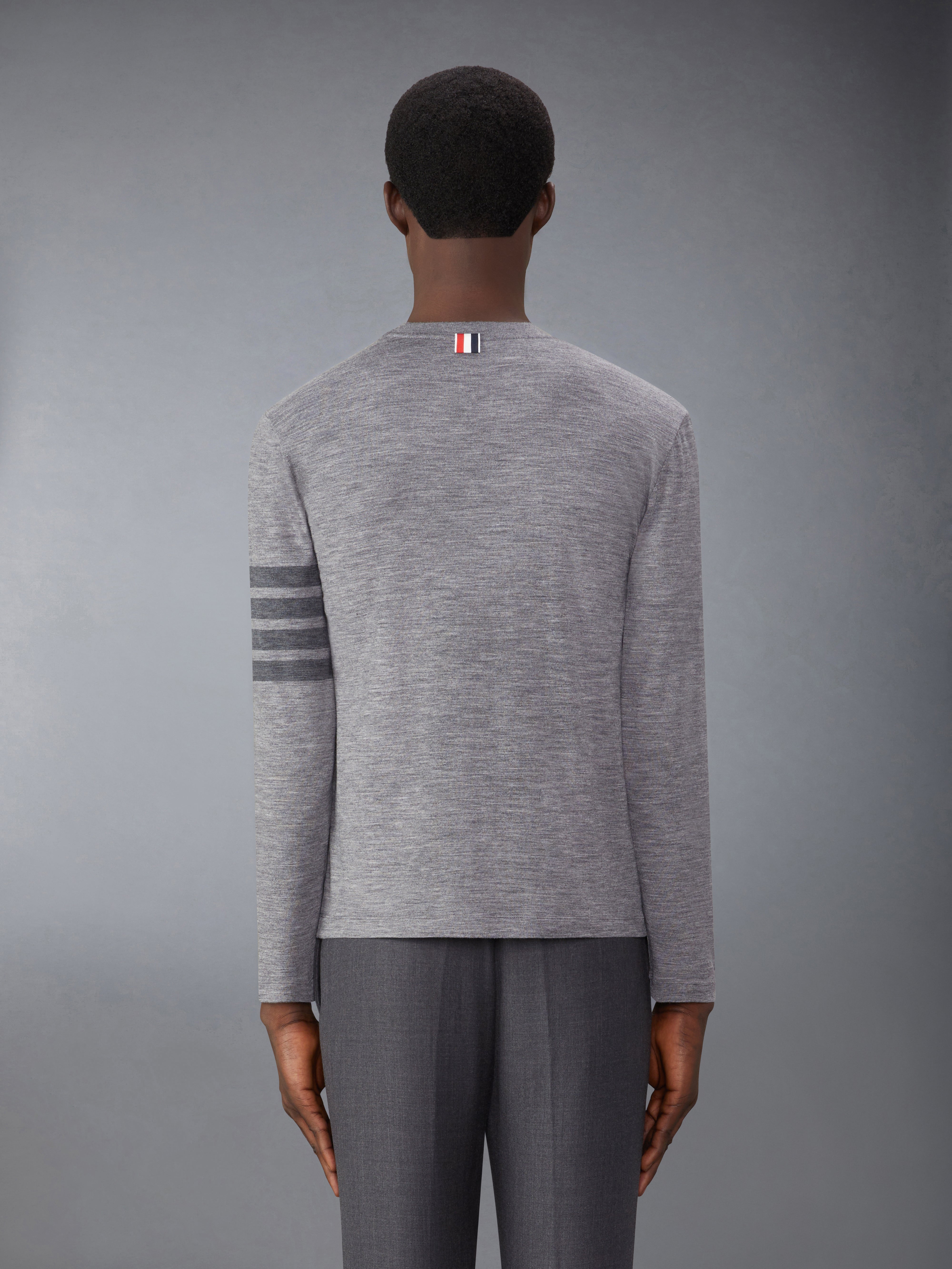 ウール ジャージー 4-BAR 長袖Tシャツ | Thom Browne
