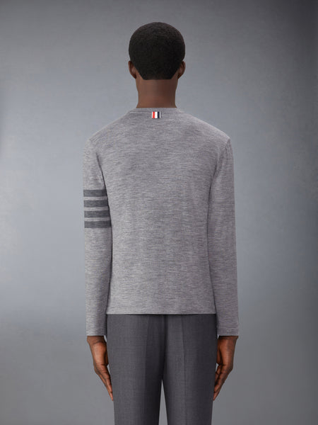 Wool Jersey 4-Bar Long Sleeve Tee MED GREY
