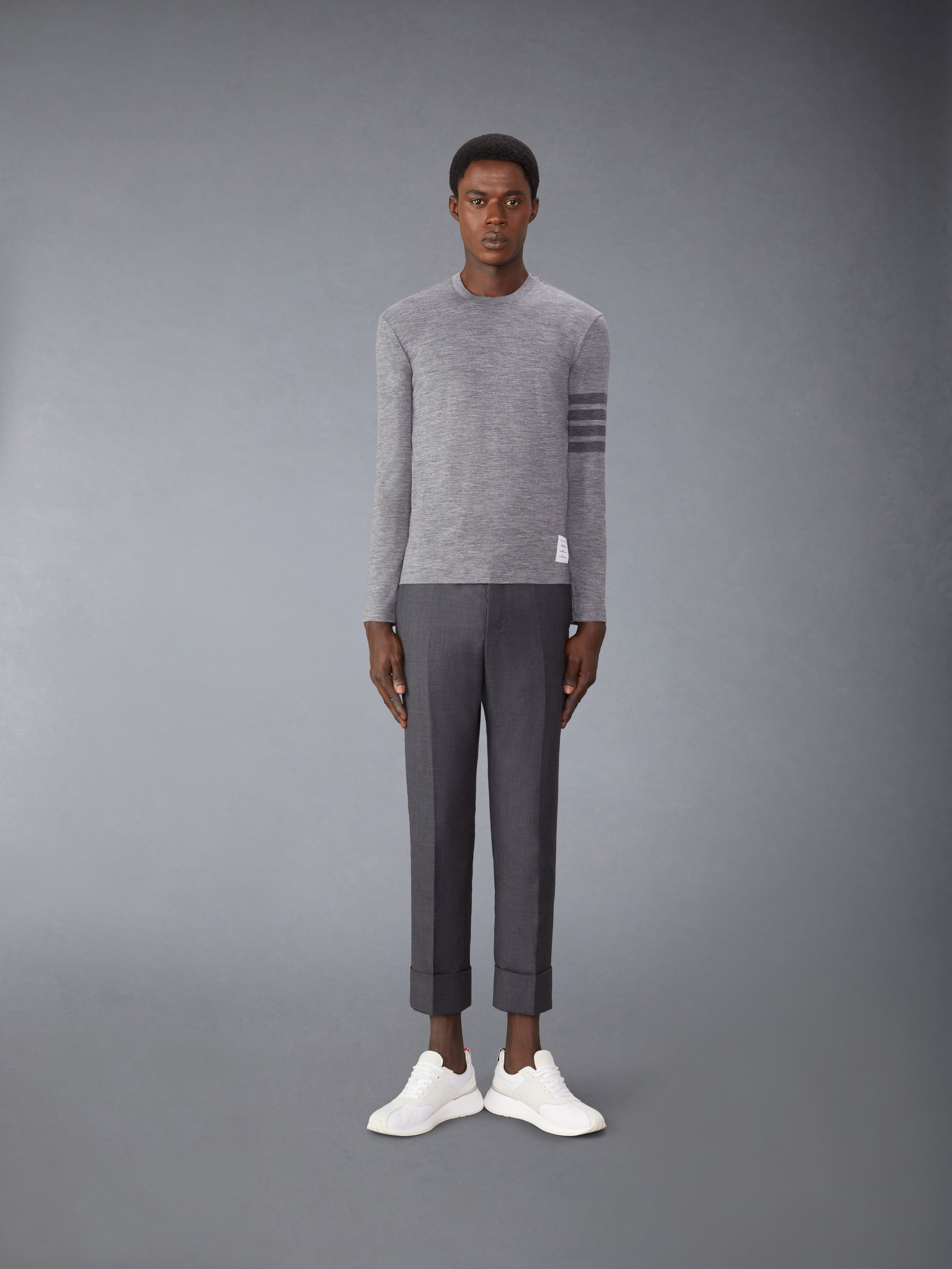 ウール ジャージー 4-BAR 長袖Tシャツ | Thom Browne