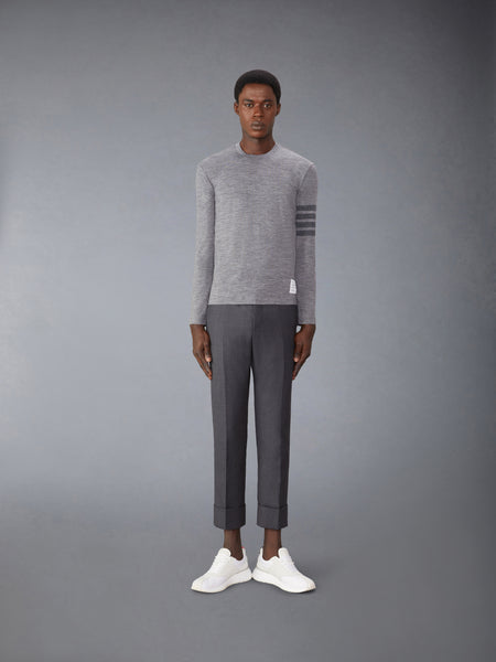 Wool Jersey 4-Bar Long Sleeve Tee MED GREY