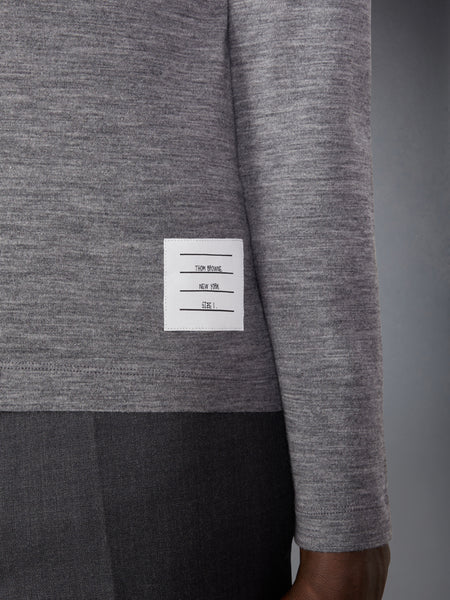Wool Jersey 4-Bar Long Sleeve Tee MED GREY