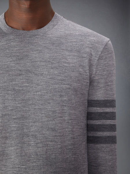 Wool Jersey 4-Bar Long Sleeve Tee MED GREY